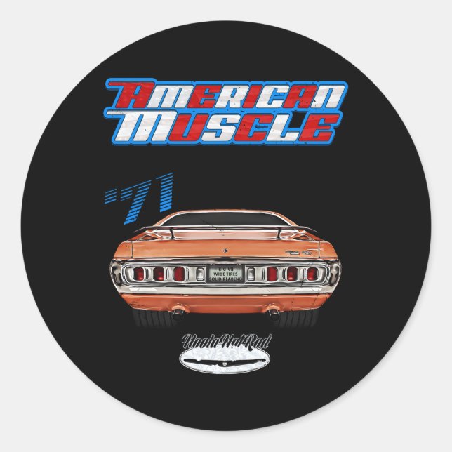 Pegatina Redonda Chargersuper Beehot Rodmúsculo Carmagnumwedger 197 (Anverso)