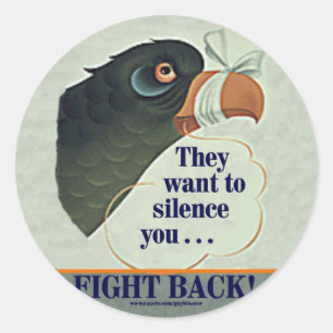 Pegatina Redonda Charla demasiado