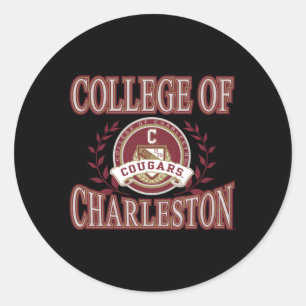 Pegatina Redonda Charleston Cougars Laurels