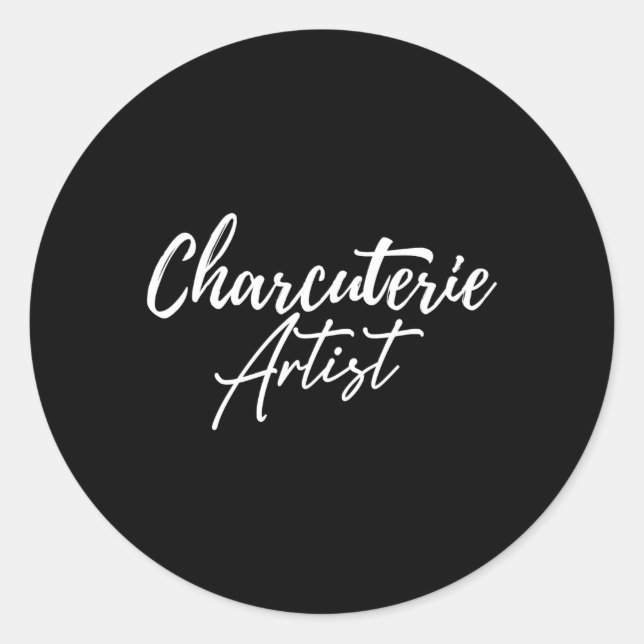 Pegatina Redonda Charrie Hostess Cheese Meate Board Maker Py (Anverso)