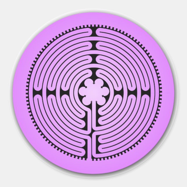 Pegatina Redonda Chartres Labyrinth (Anverso)
