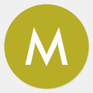 Pegatina Redonda Chartreuse sólido verde pop del color