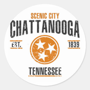 Pegatina Redonda Chattanooga