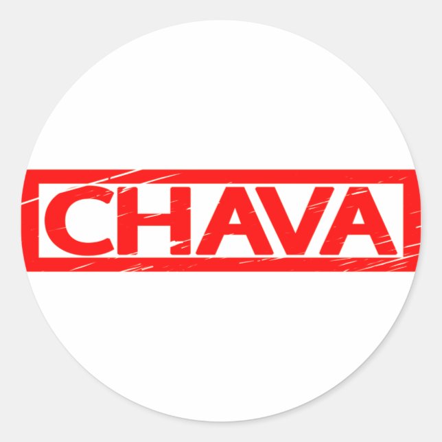 Pegatina Redonda Chava Stamp (Anverso)