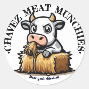 Pegatina Redonda Chávez Jerky