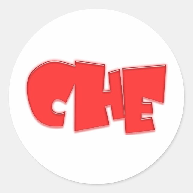 Pegatina Redonda ¡Che diseño genial! (Anverso)