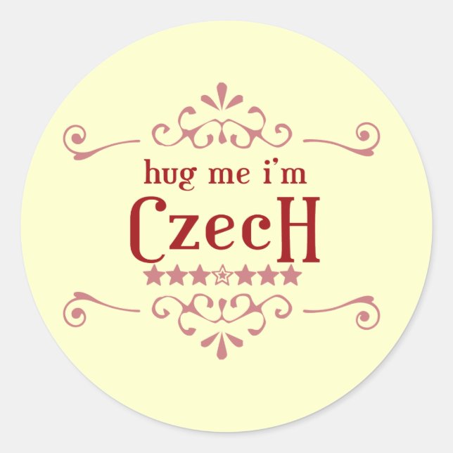 Pegatina Redonda Checo (Anverso)