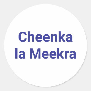 Pegatina Redonda Cheenka La Meekra Jeff Hankamer Artjunkhaus divert