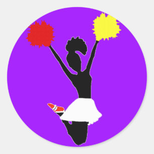 Pegatina Redonda Cheerhead Silhouette