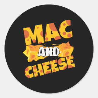 Pegatina Redonda Cheese Day Celebration Cheeze Love Mac Cheese