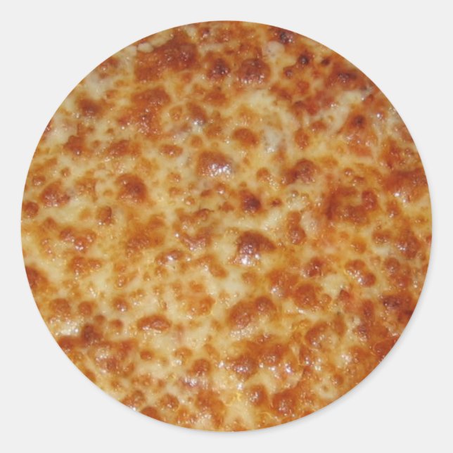 Pegatina Redonda Cheese Pizza (Anverso)