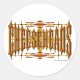 Pegatina Redonda Cheeseheads Metalizado