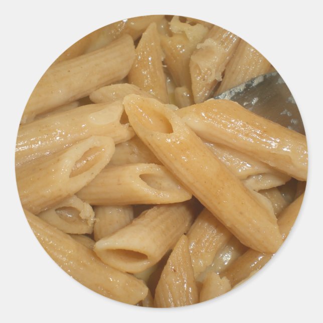 Pegatina Redonda Cheesy Pasta (Anverso)