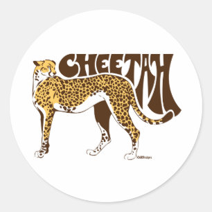 Pegatina Redonda Cheetah