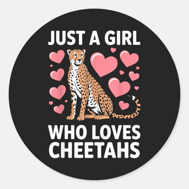 Pegatina Redonda Cheetah Costume For Women Girls African Cheetah Lo (Anverso)