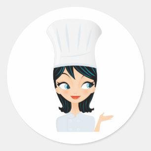 Pegatina Redonda Chef
