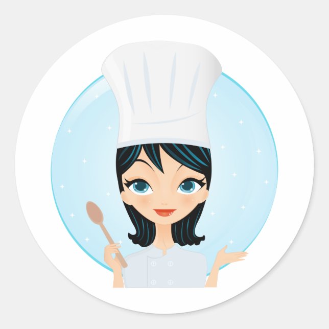 Pegatina Redonda Chef (Anverso)
