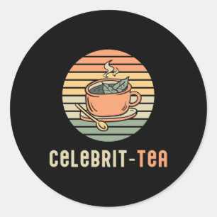 Pegatina Redonda Chef Cocina Cocina Cocina Celebrit Tea Gracioso Re