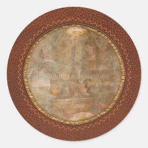 Pegatina Redonda Chef - cocina - cocina - cocina de 1908