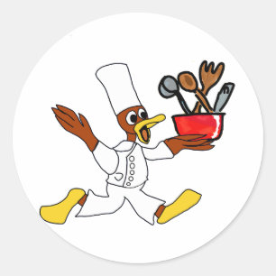 Pegatina Redonda Chef Ducky Kazoo
