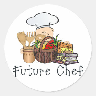 Pegatina Redonda Chef futuro