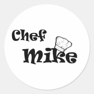 Pegatina Redonda Chef Mike