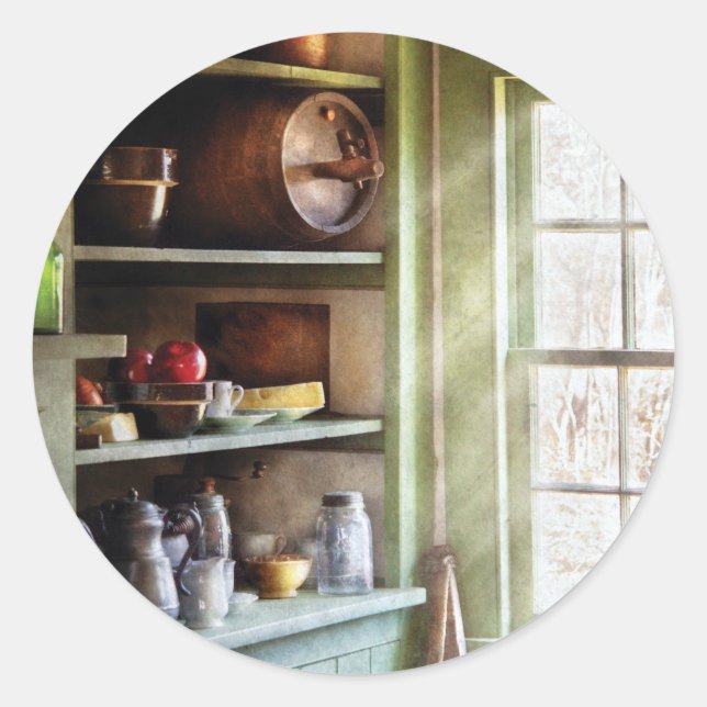 Pegatina Redonda Chef - Necesidades de cocina (Anverso)