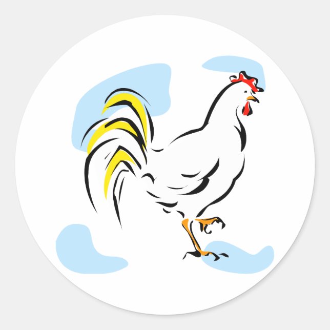 Pegatina Redonda Chelly Chicken (Anverso)