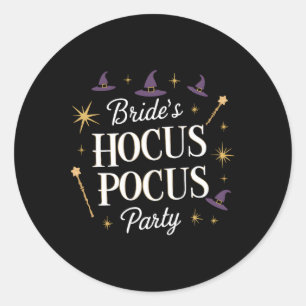 Pegatina Redonda Chelorette Halloween, Fiesta de Novia en Hocus Poc