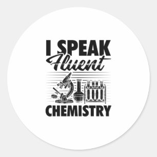 Pegatina Redonda Chemistry Teacher Sayings Regalos de estudiantes