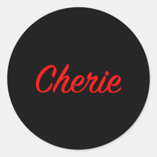 Pegatina Redonda Cherie