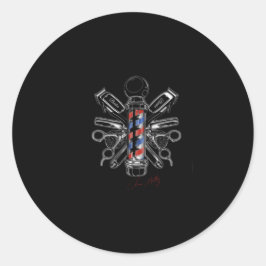 Pegatina Redonda Cherie Huntley, La Colección Barber