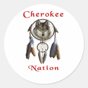 Pegatina Redonda Cherokee