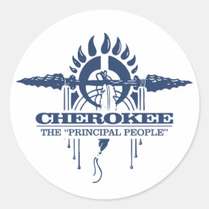 Pegatina Redonda Cherokee 2