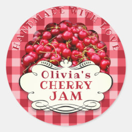 Pegatina Redonda Cherry Jam