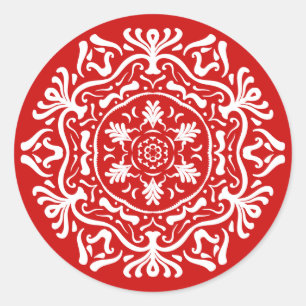 Pegatina Redonda Cherry Mandala