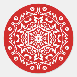 Pegatina Redonda Cherry Mandala