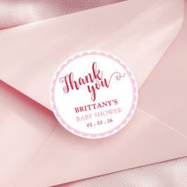 Pegatina Redonda Cherry On Top Baby Shower Round Stickers