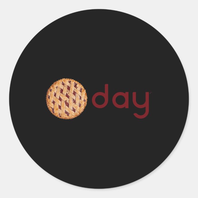 Pegatina Redonda Cherry Pi Day Women (Anverso)