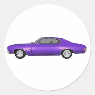 Pegatina Redonda Chevelle SS de 1970: Purple Finish: