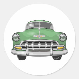 Pegatina Redonda Chevrolet 1952 de lujo