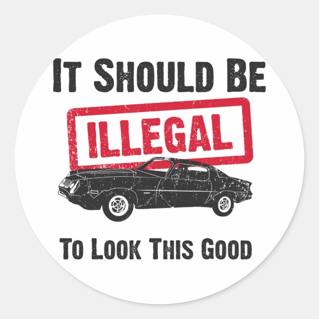 Pegatina Redonda Chevrolet Camaro Z28 1978 (Anverso)