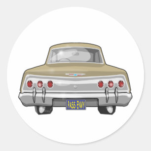 Pegatina Redonda Chevrolet Impala 1962