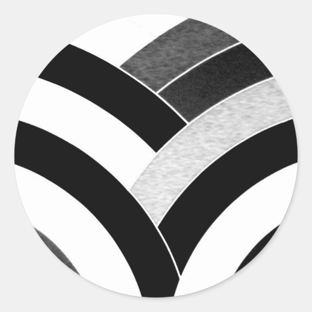 Pegatina Redonda Chevrons modernos y de diseño de moda (Anverso)