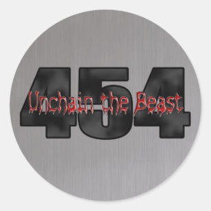 Pegatina Redonda Chevy 454 Big Block Beast