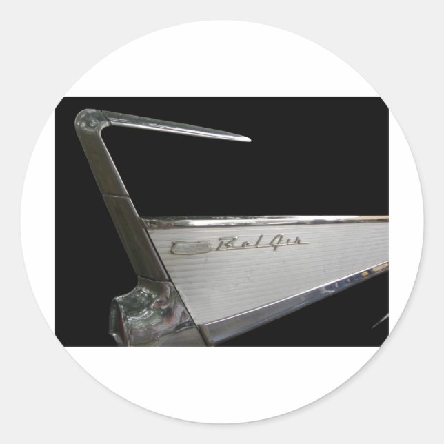 Pegatina Redonda Chevy Bel Air 1957 (Anverso)