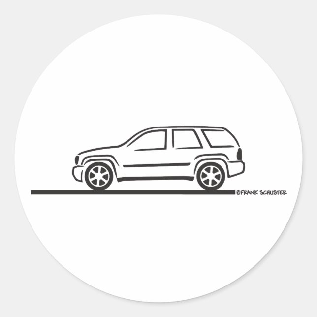 Pegatina Redonda Chevy Trailblazer SS 2009 (Anverso)