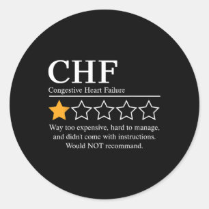Pegatina Redonda Chf Warrior Nftw Insuficiencia Cardiaca Congestiva