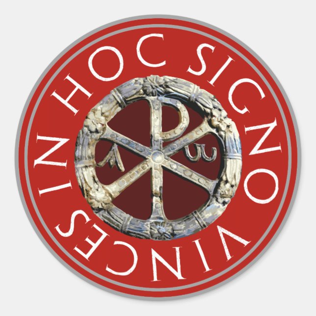 Pegatina Redonda Chi-Rho (Anverso)