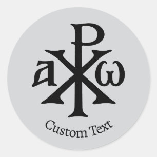 Pegatina Redonda Chi Rho Christogram